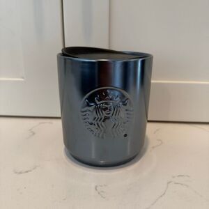 Starbucks Iridescent Gray Ceramic Double Wall Tumbler 8 oz